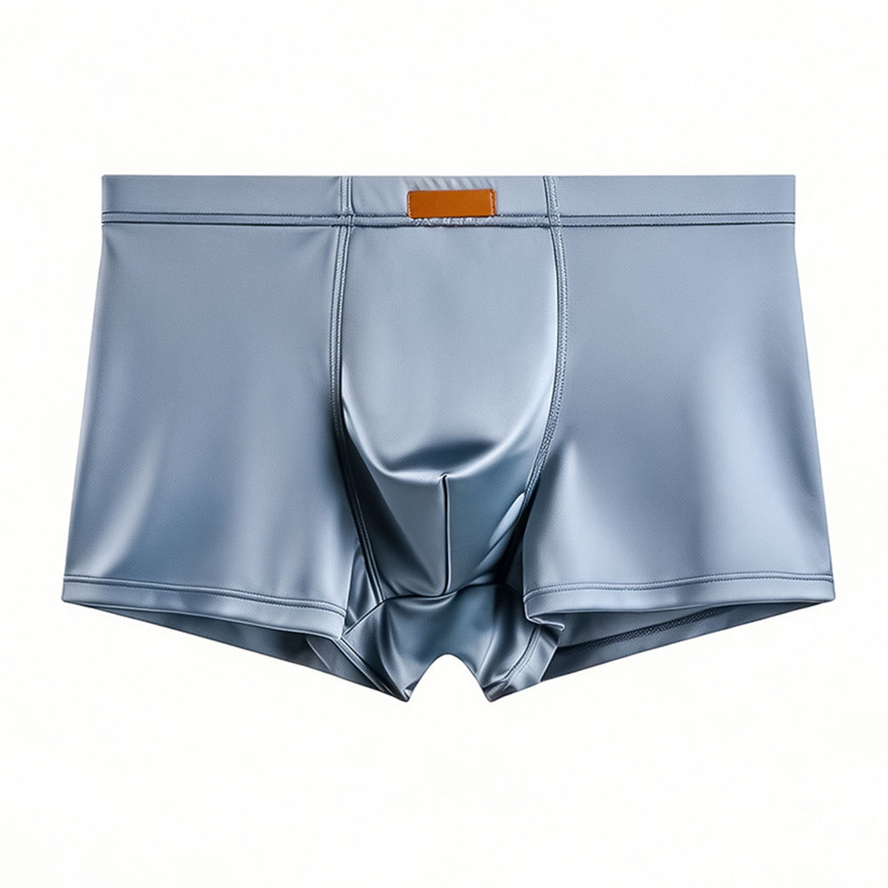 Men Ice Silk Satin-like Boxer  - Pouch Boxer Pouch 评论和价格