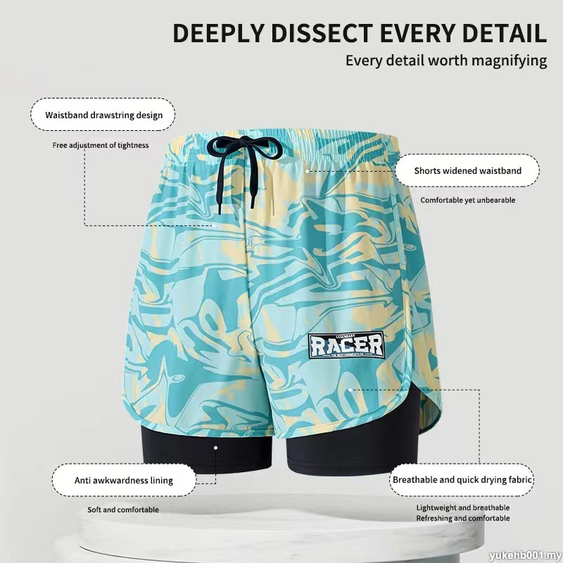 Swimming Trunks Adult Double L - Trunk Breathable Men 评论和价格