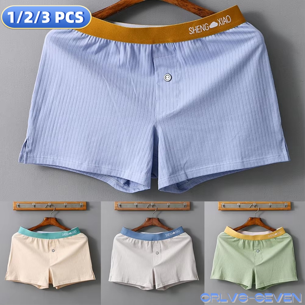 1/2/3 PCS Men's Panties Cotton - Trunk Breathable Men 评论和价格